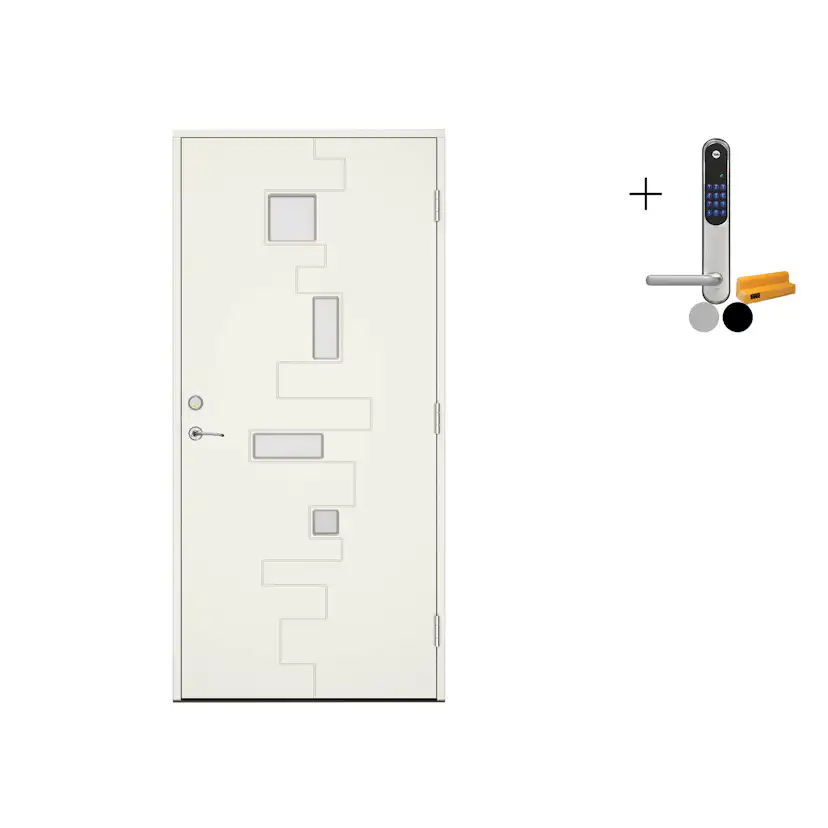 Ytterdør Swedoor Advance-Line Statement Flow med Yale Doorman Classic Home